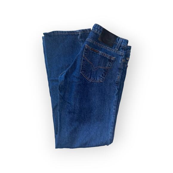 Harley Davidson Womens Straight Leg Dark blue Jeans Sz 4 EUC - Picture 1 of 5